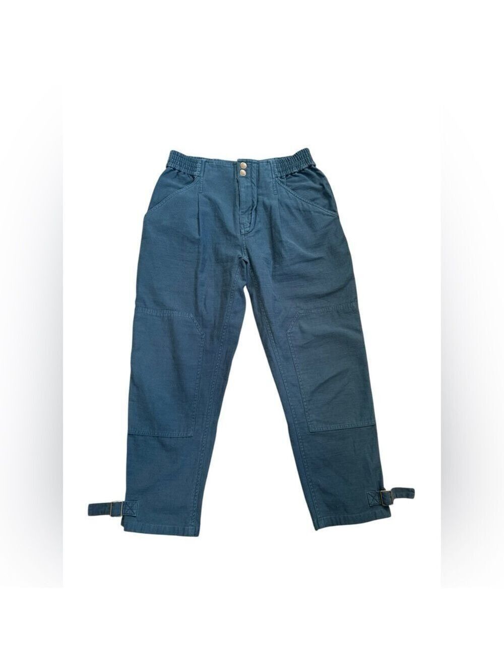 Pilcro Anthropologie Women’s Surplus Cargo Ankle Pants Slouchy Oversized Blue XS - Picture 3 of 9